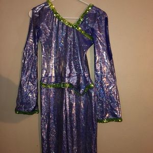 One piece purple dance costume